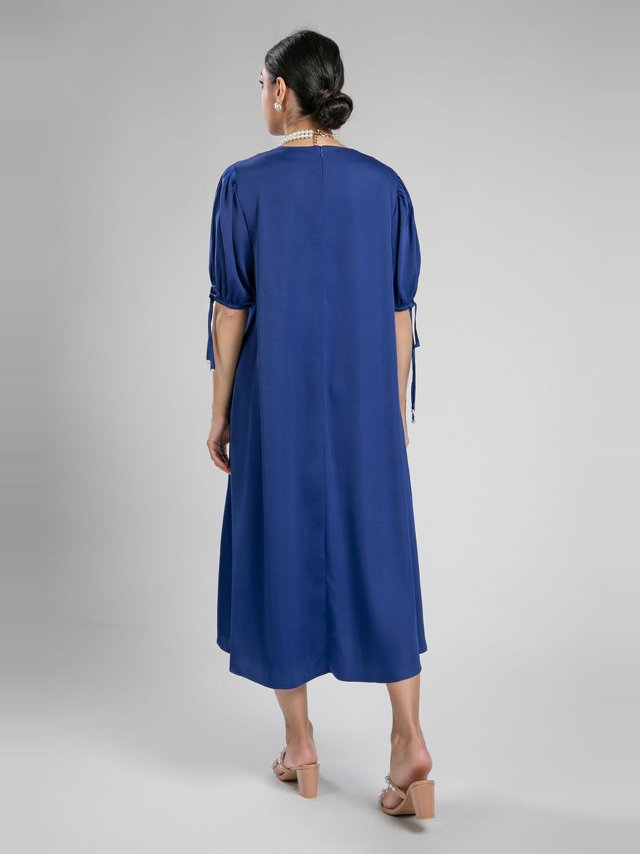 Midi Dress with Keyhole Neckline