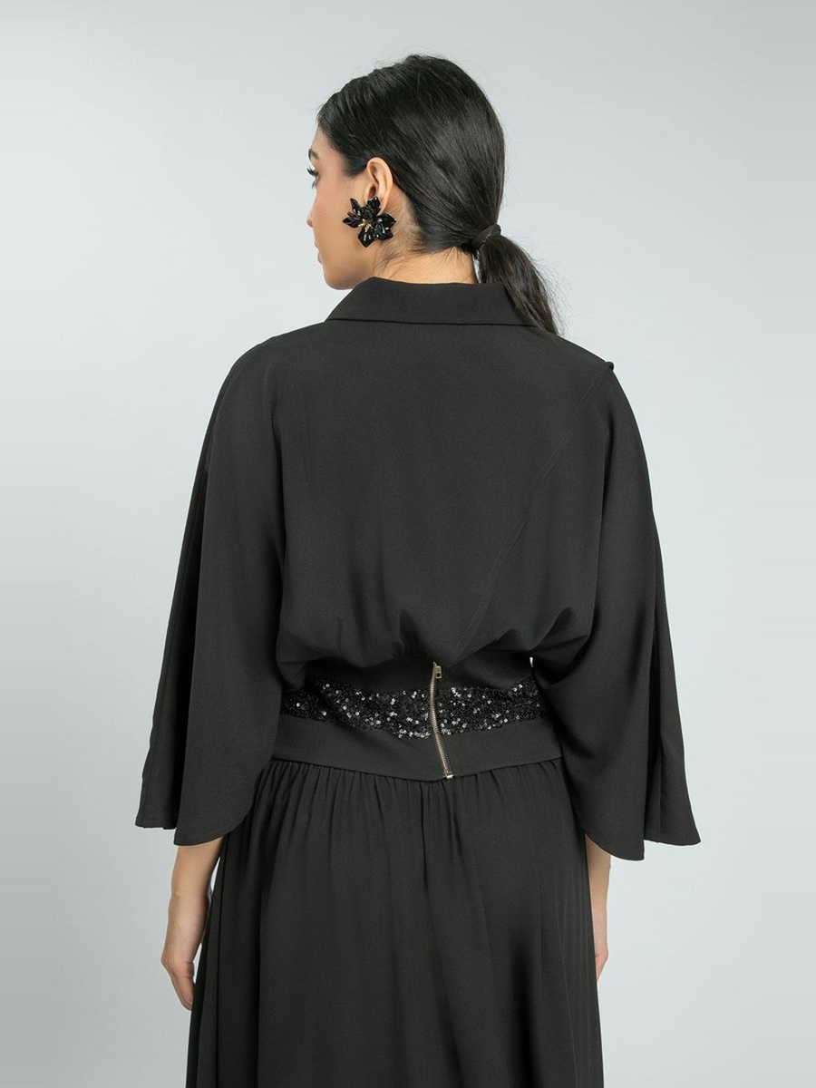 Elegant Cape Sleeve Shirt Top