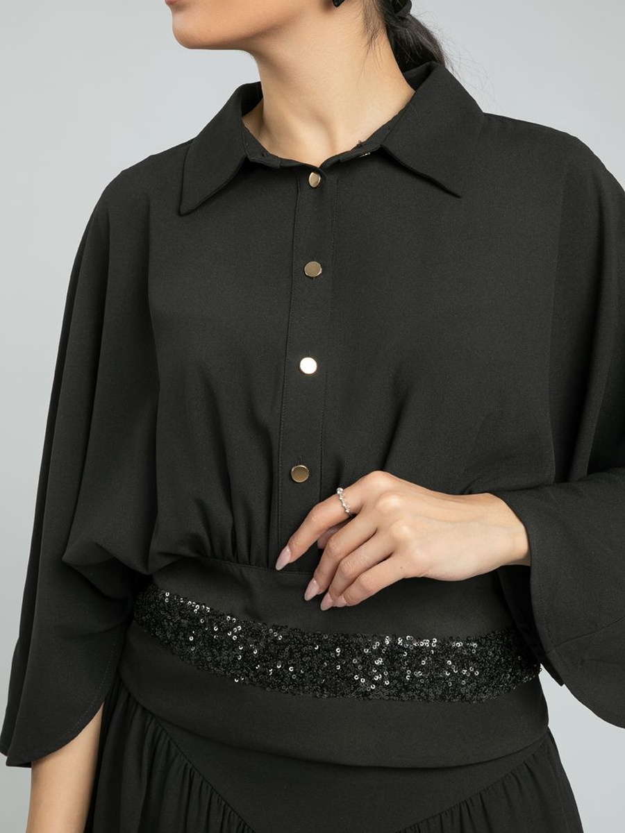 Elegant Cape Sleeve Shirt Top