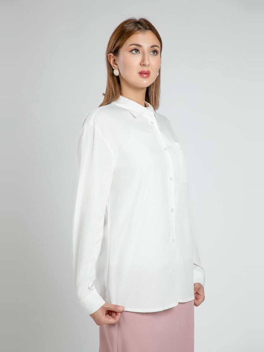 Classic Office Shirt with Front Pocket