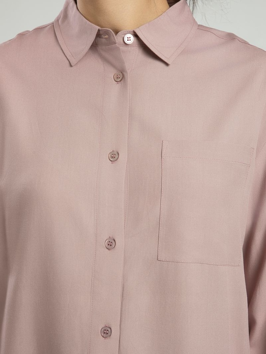 Classic Office Shirt with Front Pocket