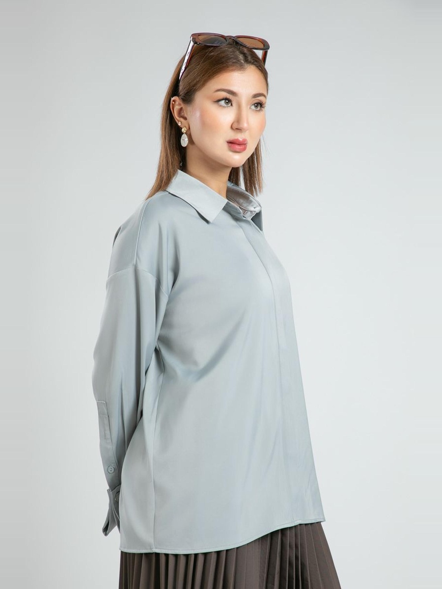Flowy Long Sleeve Office Shirt