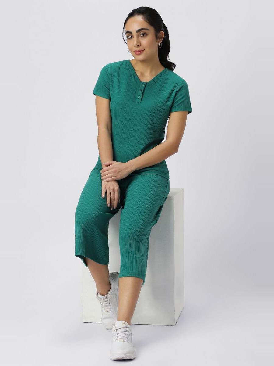 Cropped Textured Pants