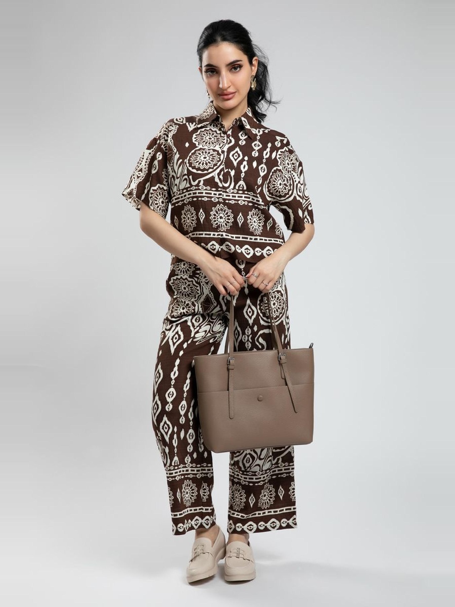 Printed Wide-Leg Flowy Pants
