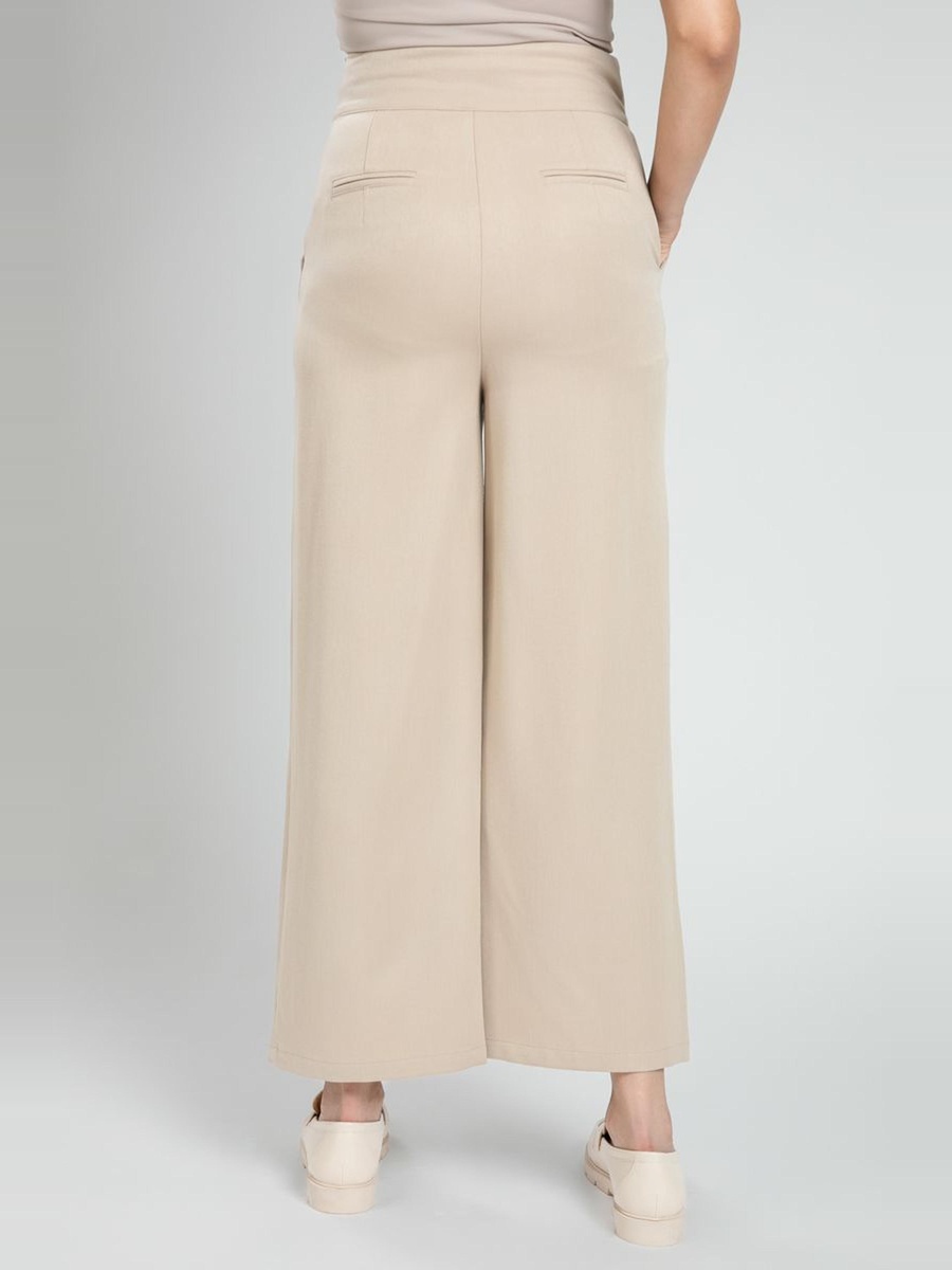 Office Wide Leg Pants with Pockets