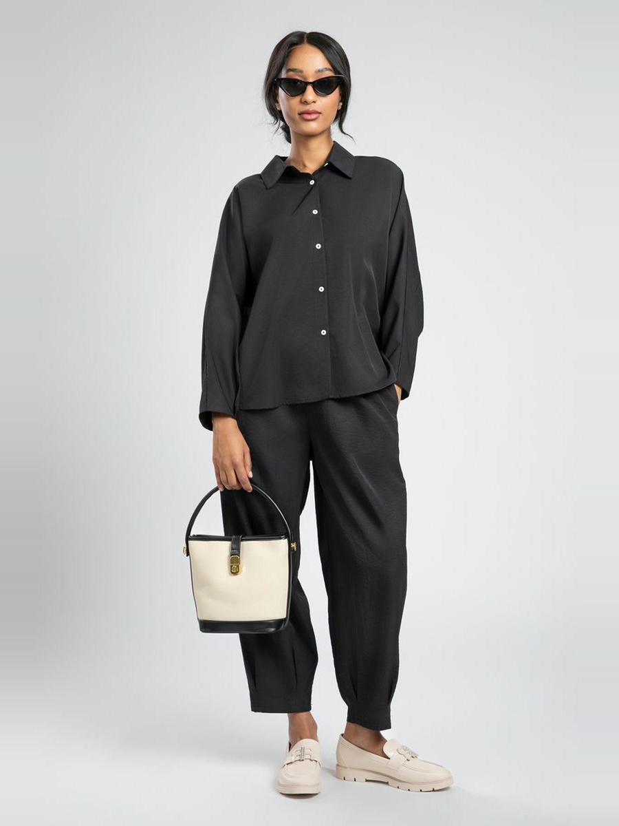 Utility Balloon Pants with Elastic Waist