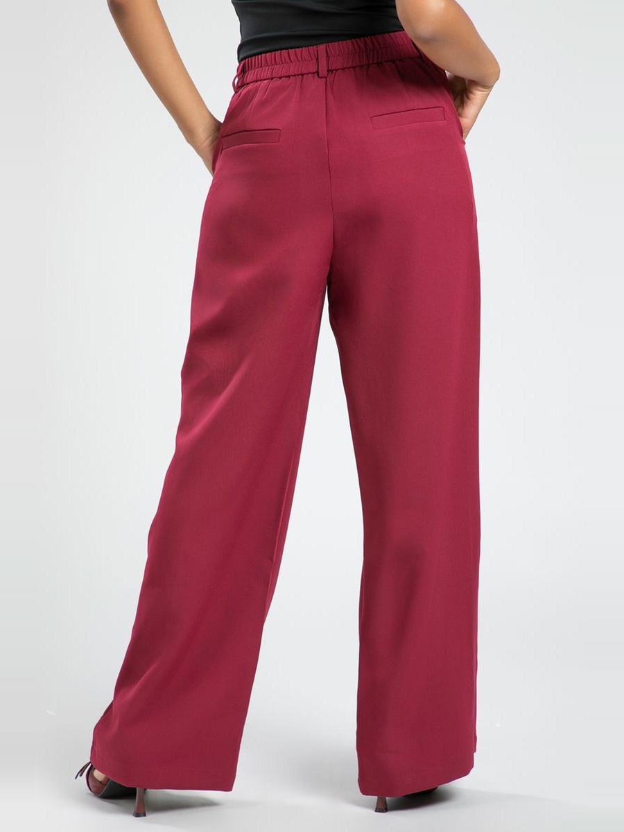 Classic Wide Leg Office Pants with Pleats