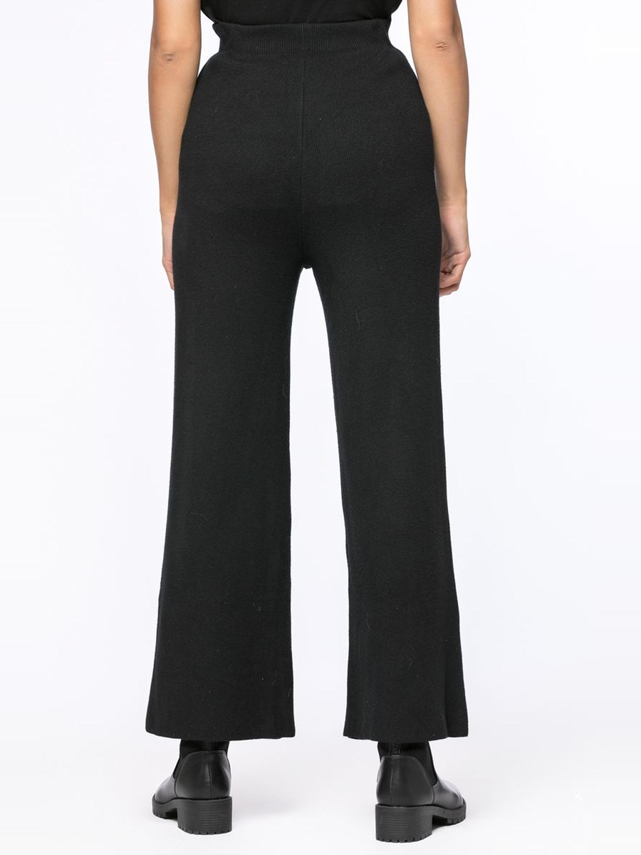 Knitted Pants with Buttons And Slits