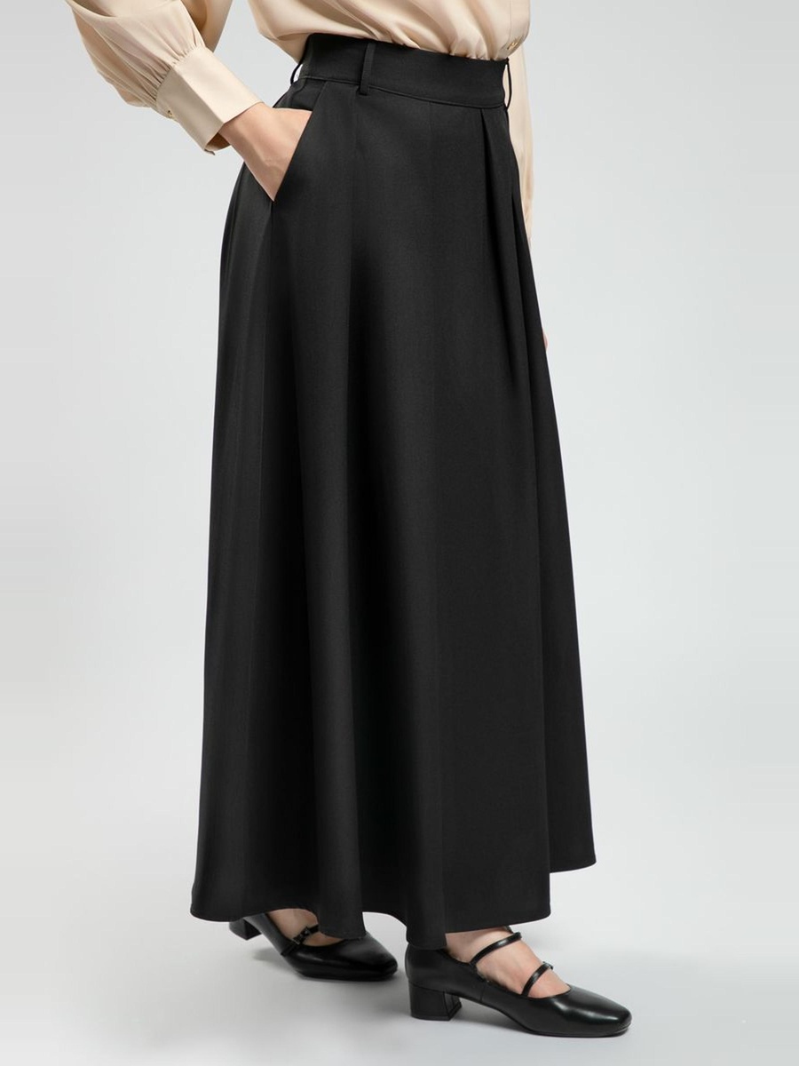 Classic Office Flowy Maxi Skirt