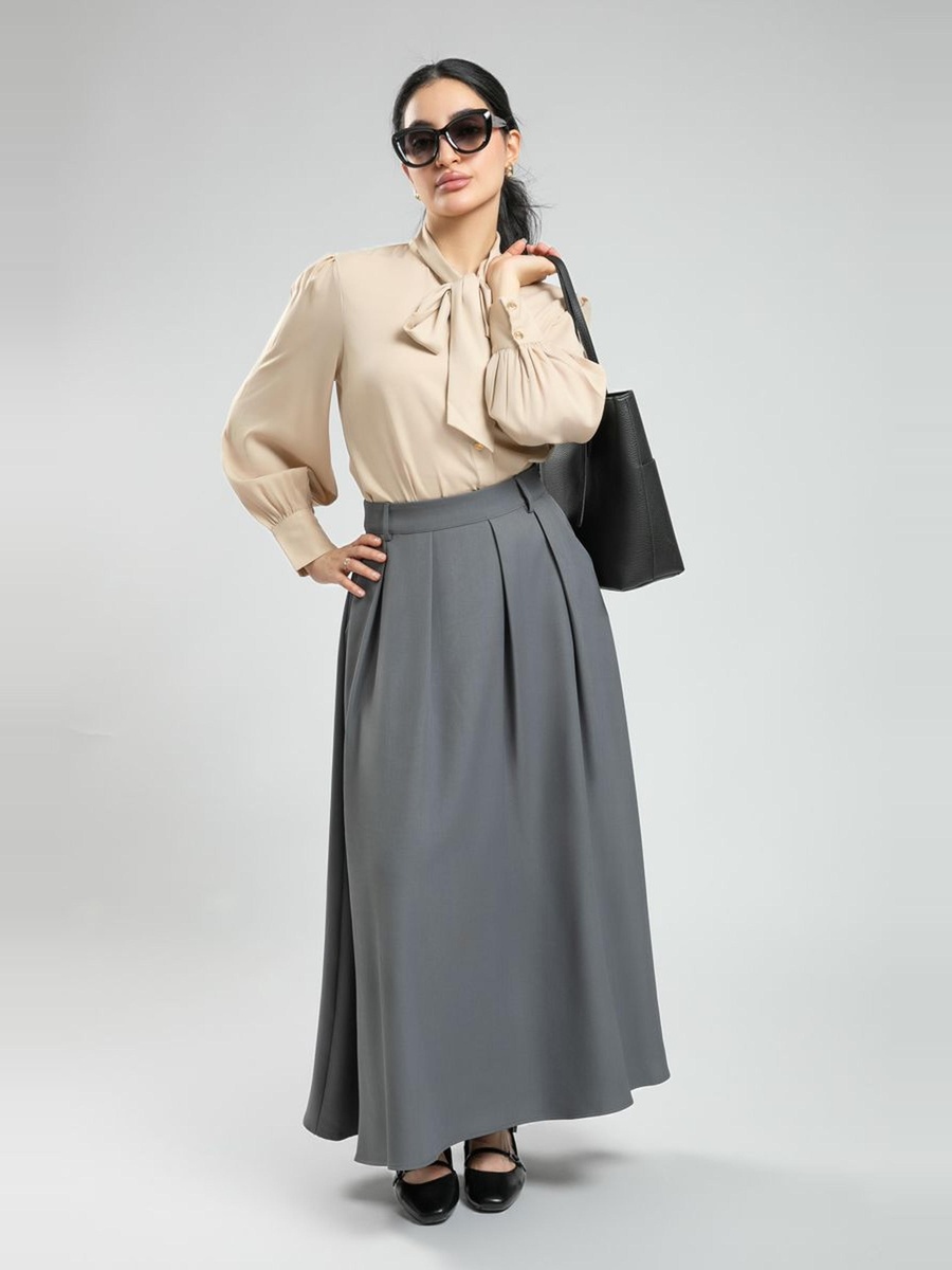 Classic Office Flowy Maxi Skirt