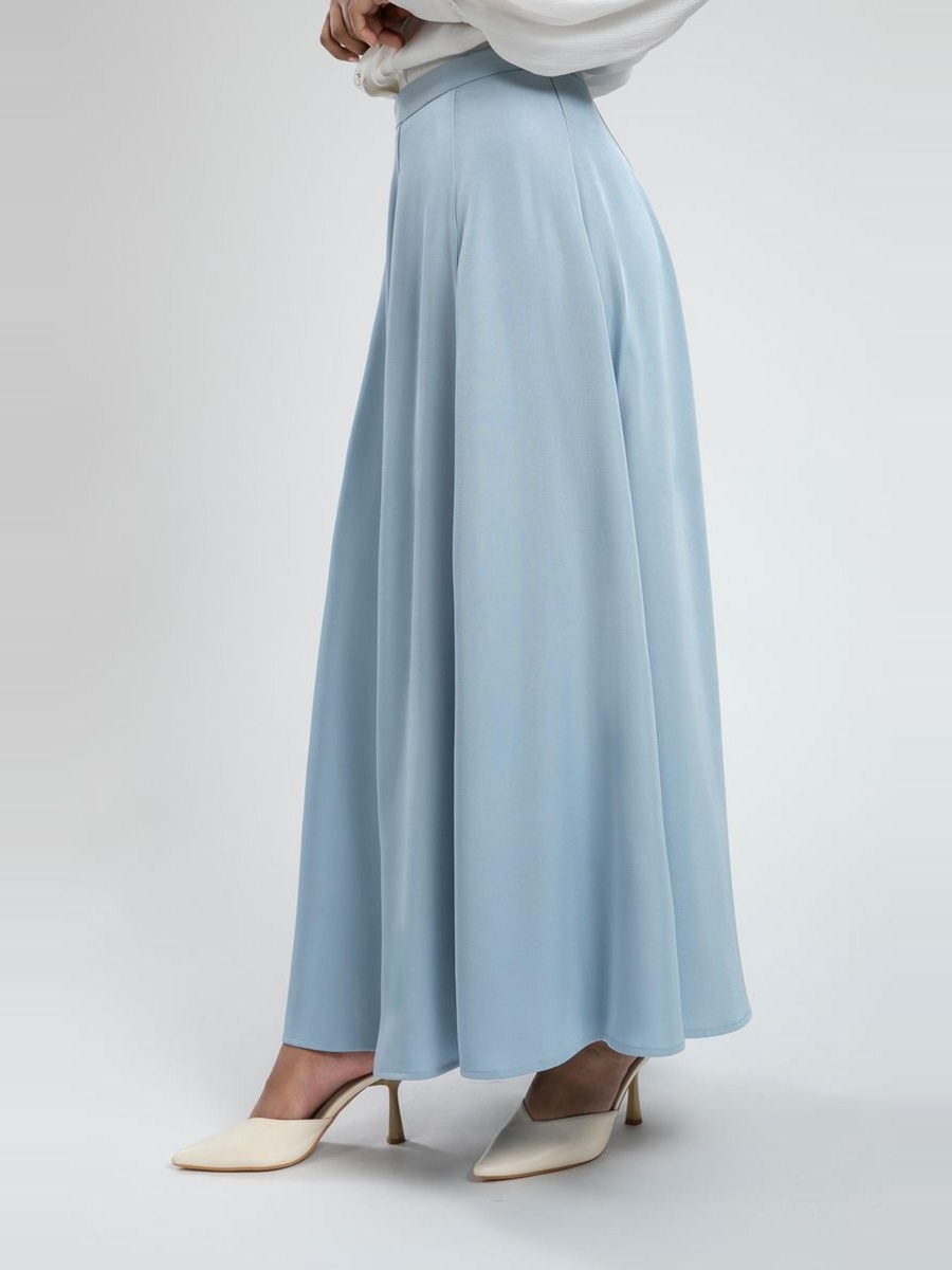 High Waist Flared Maxi Skirt