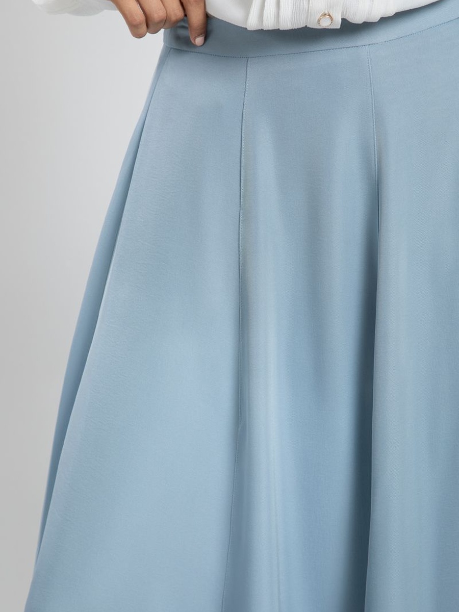 High Waist Flared Maxi Skirt