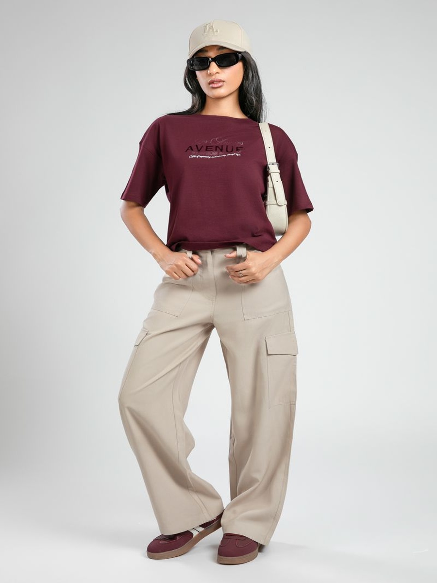 Urban Women Wide Leg Pants Solid Color