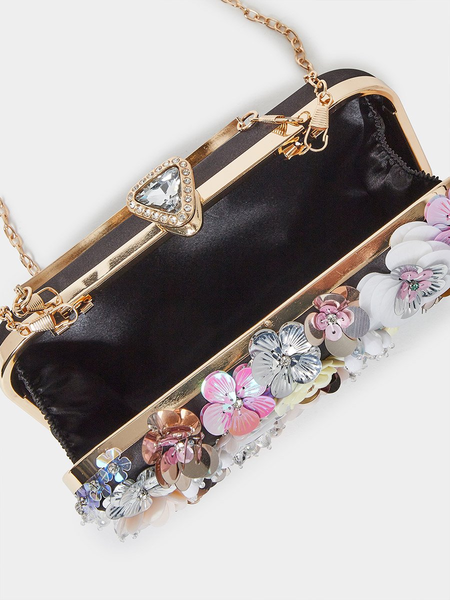Floral Embellished Clutch
