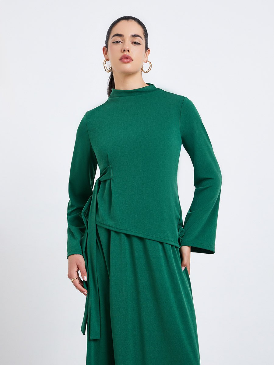 Women Emerald Green Long Sleeve Maxi Dress For Women at UAE | Styli Women Emerald Green Long Sleeve Maxi Dress For Women at UAE | Styli