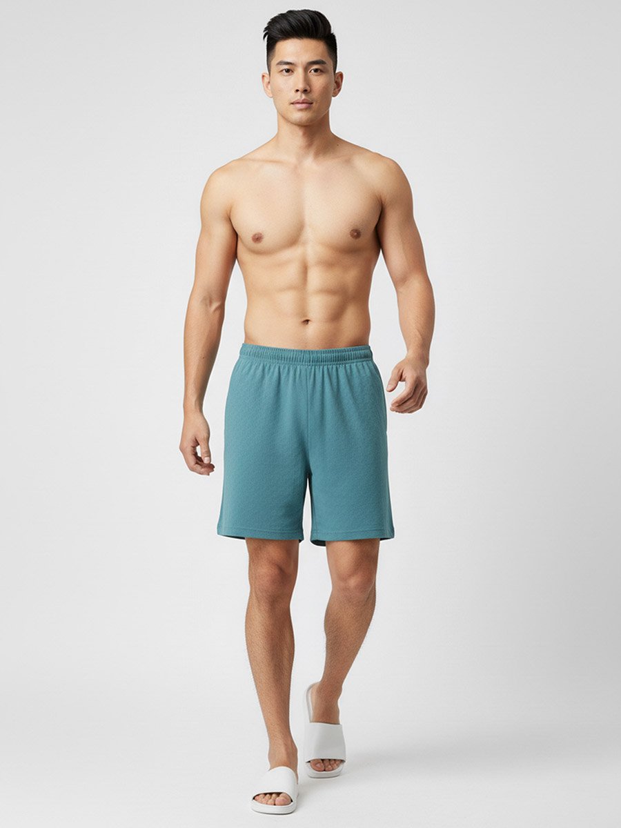 Men Green Lounge Shorts