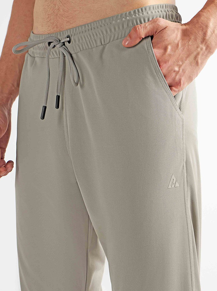 Men Grey Regular Fit Solid Track Pants