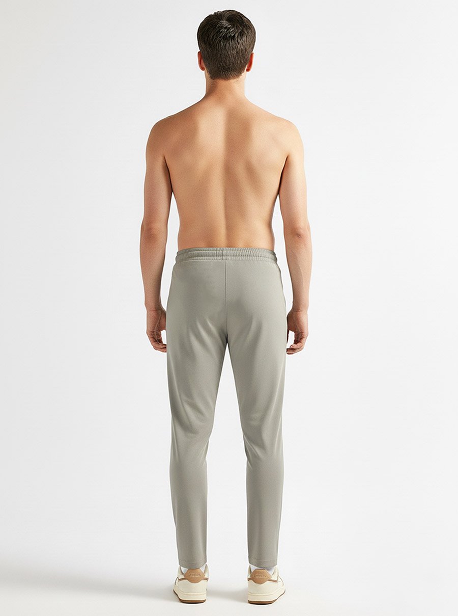 Men Grey Regular Fit Solid Track Pants