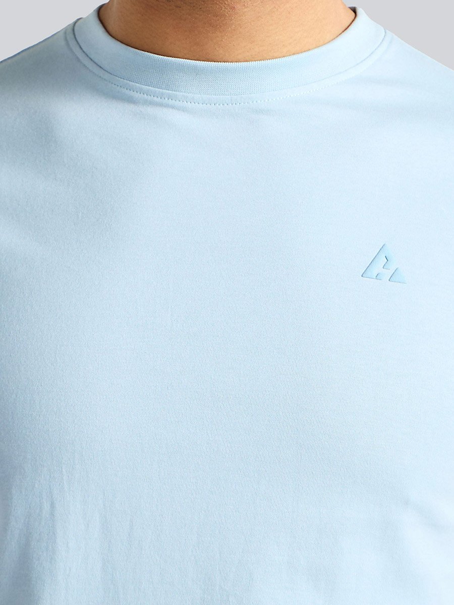 Men Blue Soft Cotton Round Neck T-Shirt