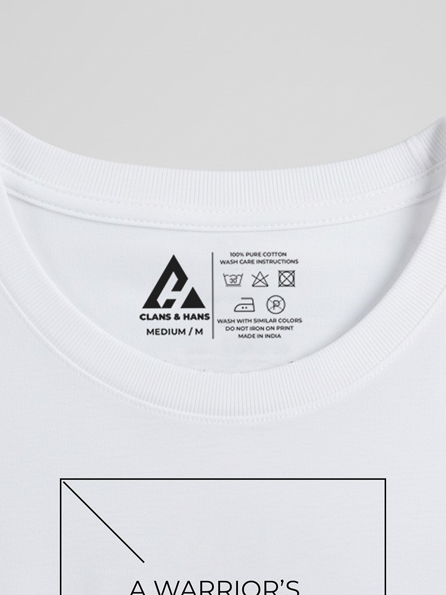 Men White Crew Neck Graphic Print T-Shirt