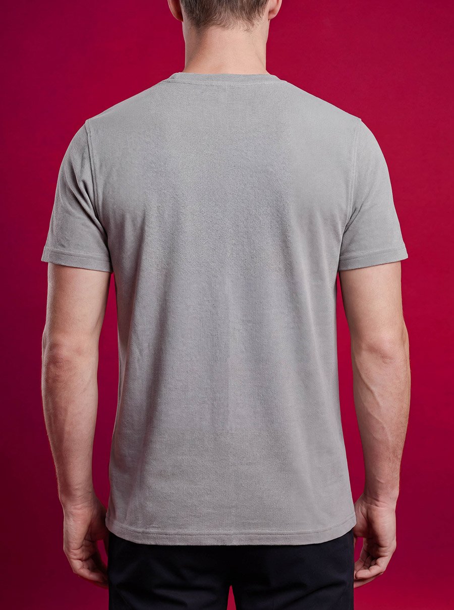 Men Cotton Pique Round Neck T-Shirt