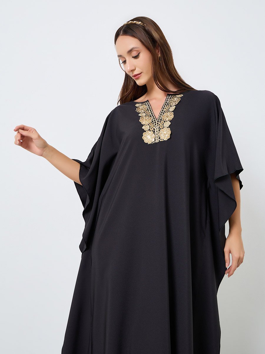 Women Embellished Patch Maxi Dress