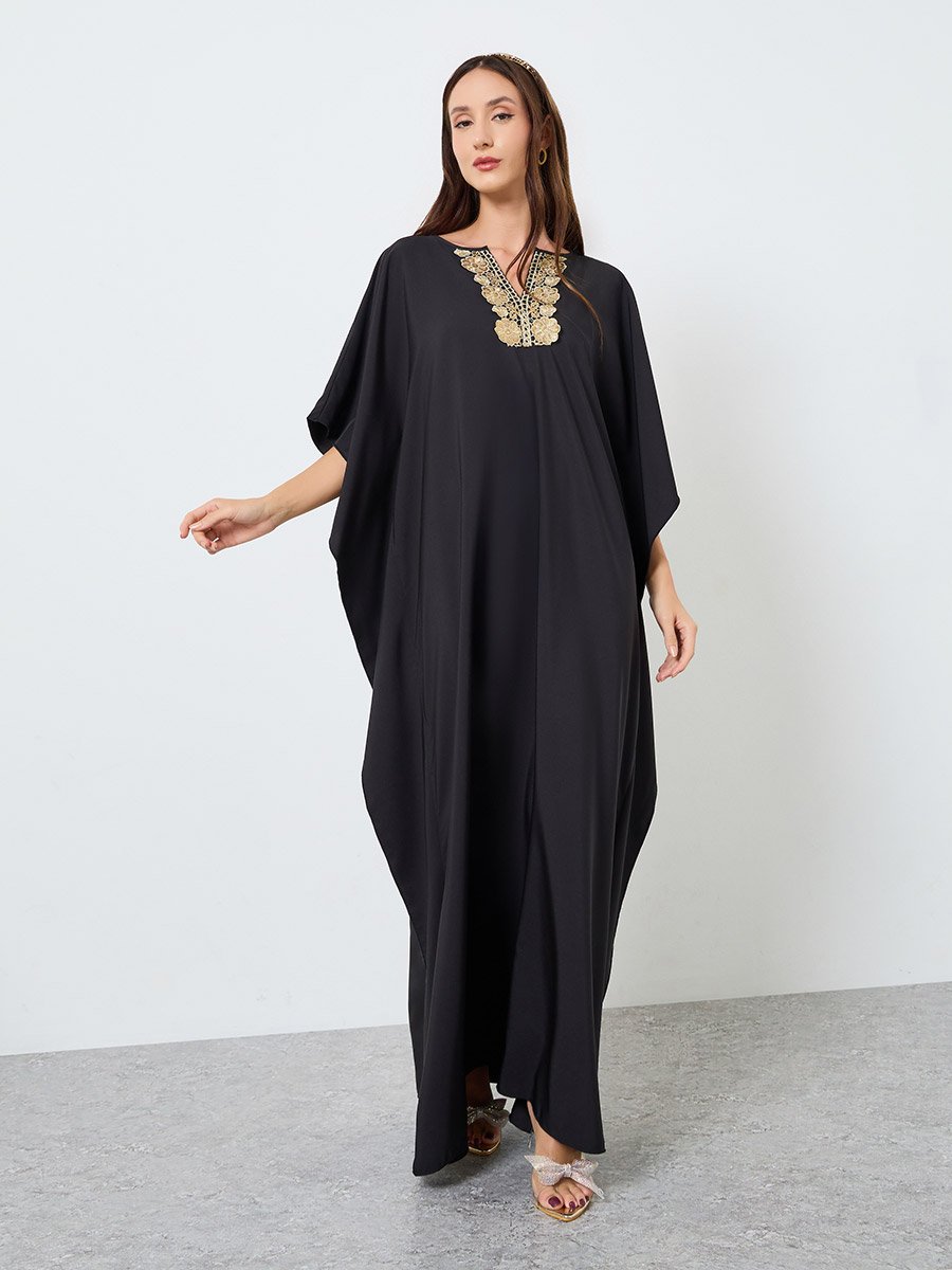 Women Embellished Patch Maxi Dress