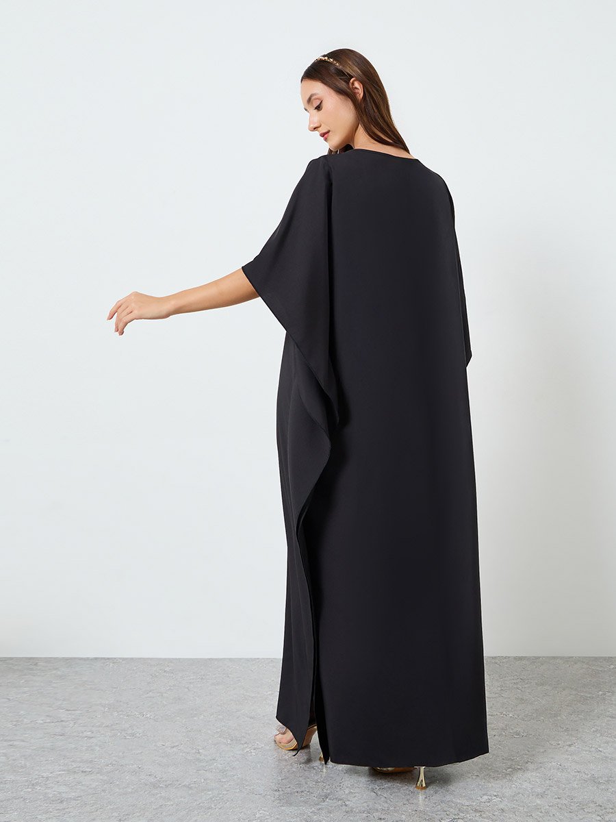 Women Embellished Patch Maxi Dress