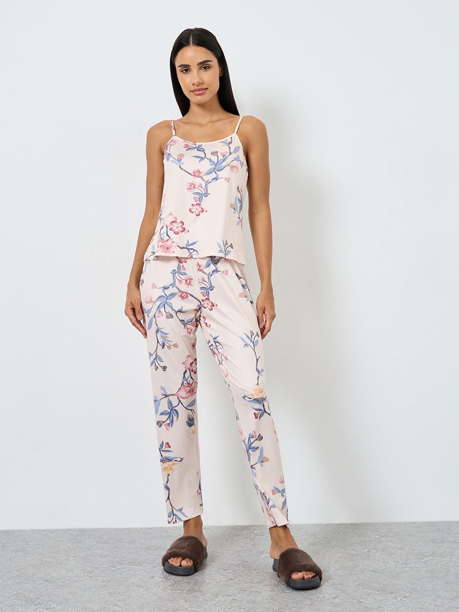 Pack of 3 - Floral Cami, Robe and Pyjama Set