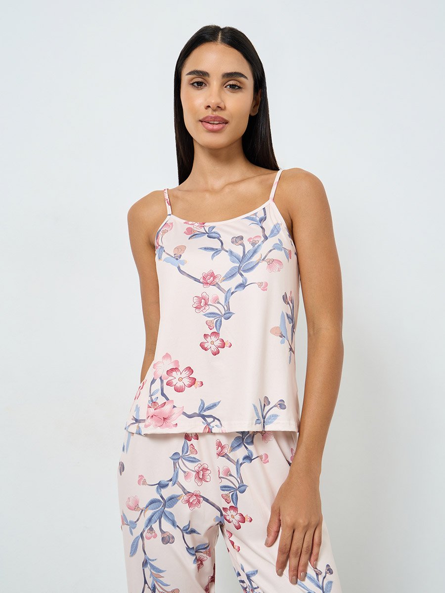 Pack of 3 - Floral Cami, Robe and Pyjama Set