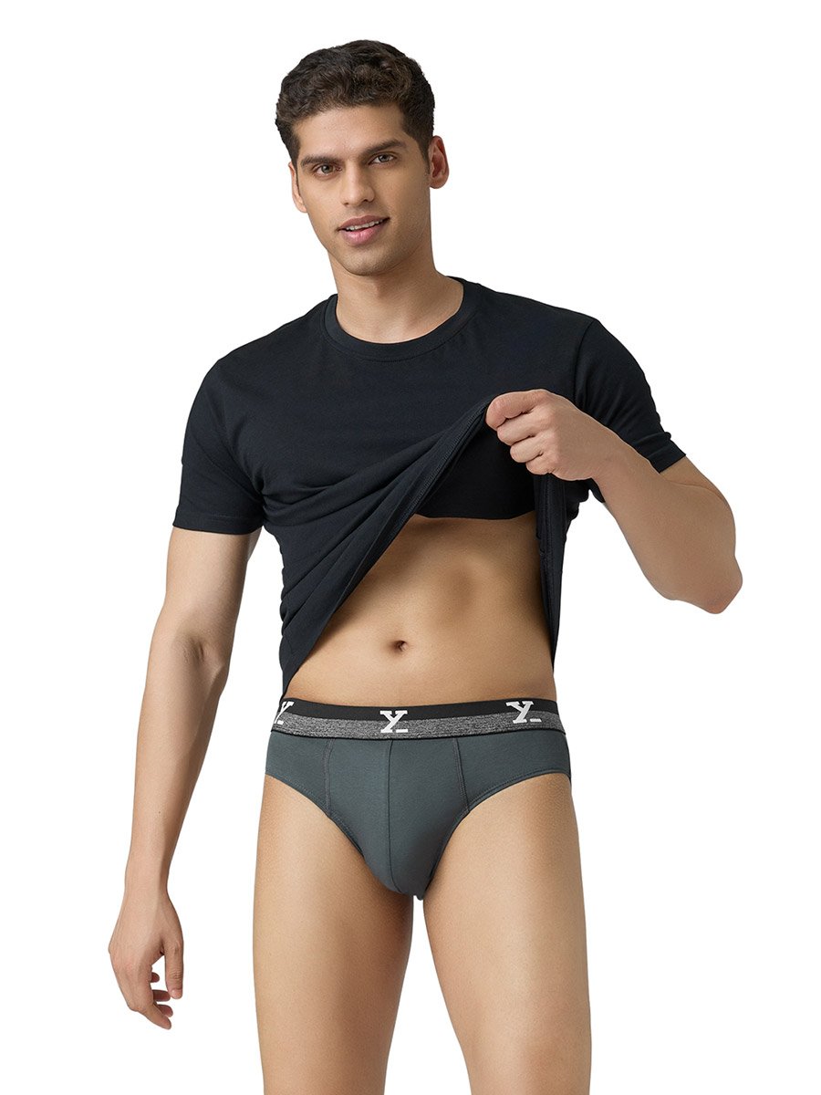 Men Solid Combed Cotton Briefs