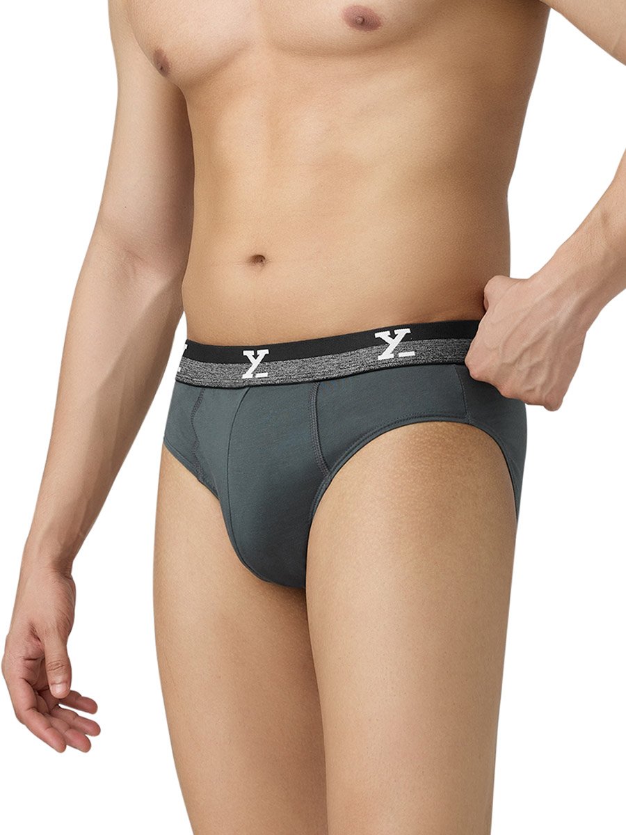 Men Solid Combed Cotton Briefs