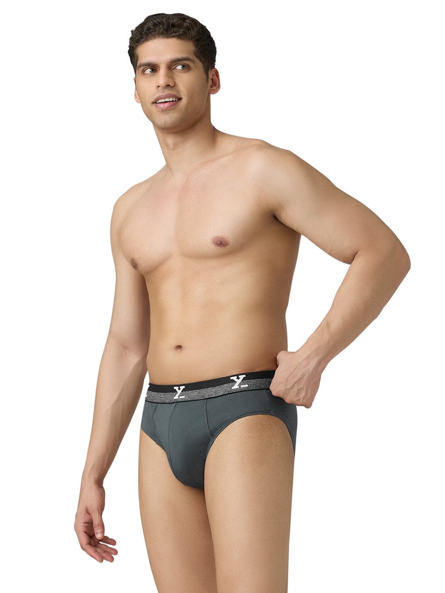 Men Solid Combed Cotton Briefs