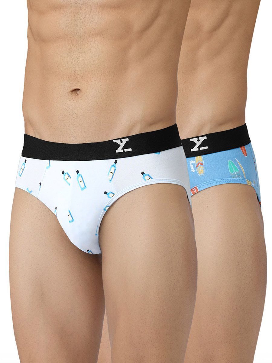 Pack of 2 - Men Surf Cotton Printed Briefs
