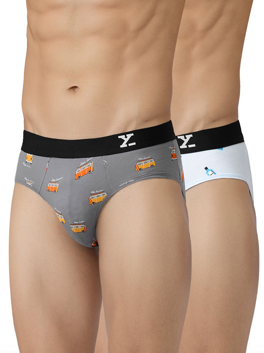 Pack of 2 - Men Surf Cotton Printed Briefs