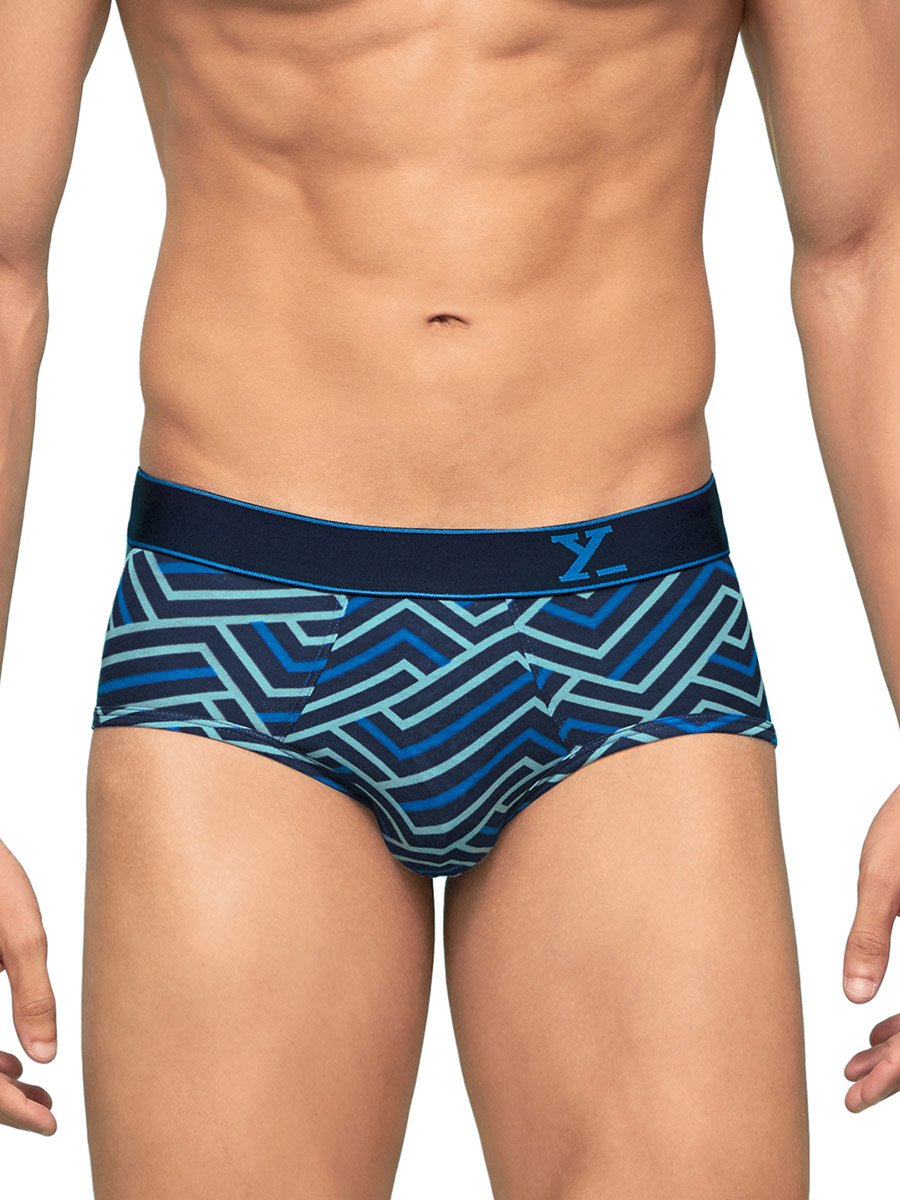 Pack of 2 - Men Cotton Stripes Parallax Briefs