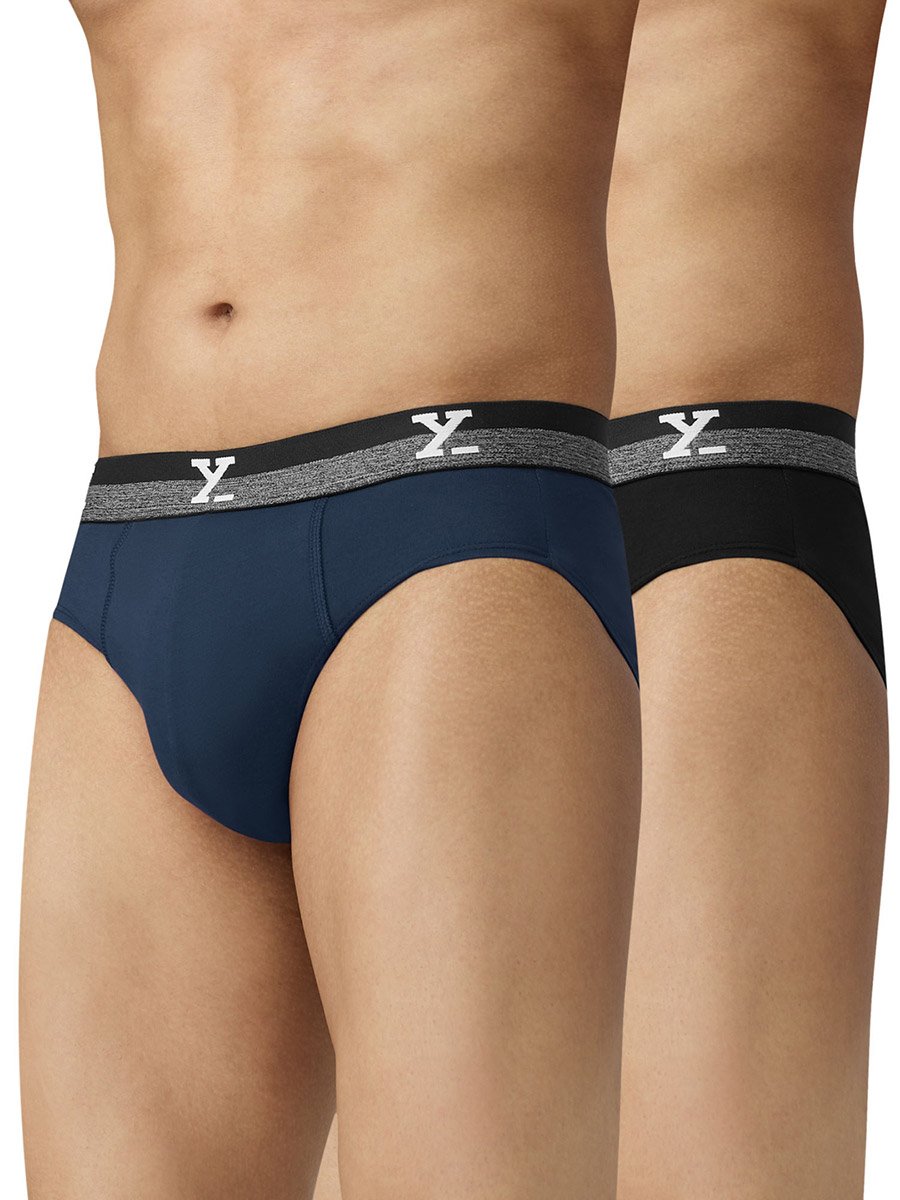 Pack of 2 - Men IntelliFresh Cotton Solid Briefs