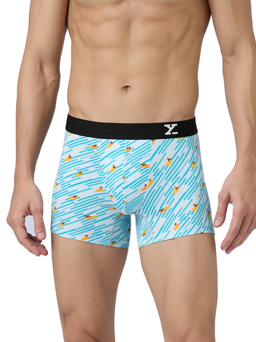 Pack of 2 - Men Surf Cotton Printed Trunks