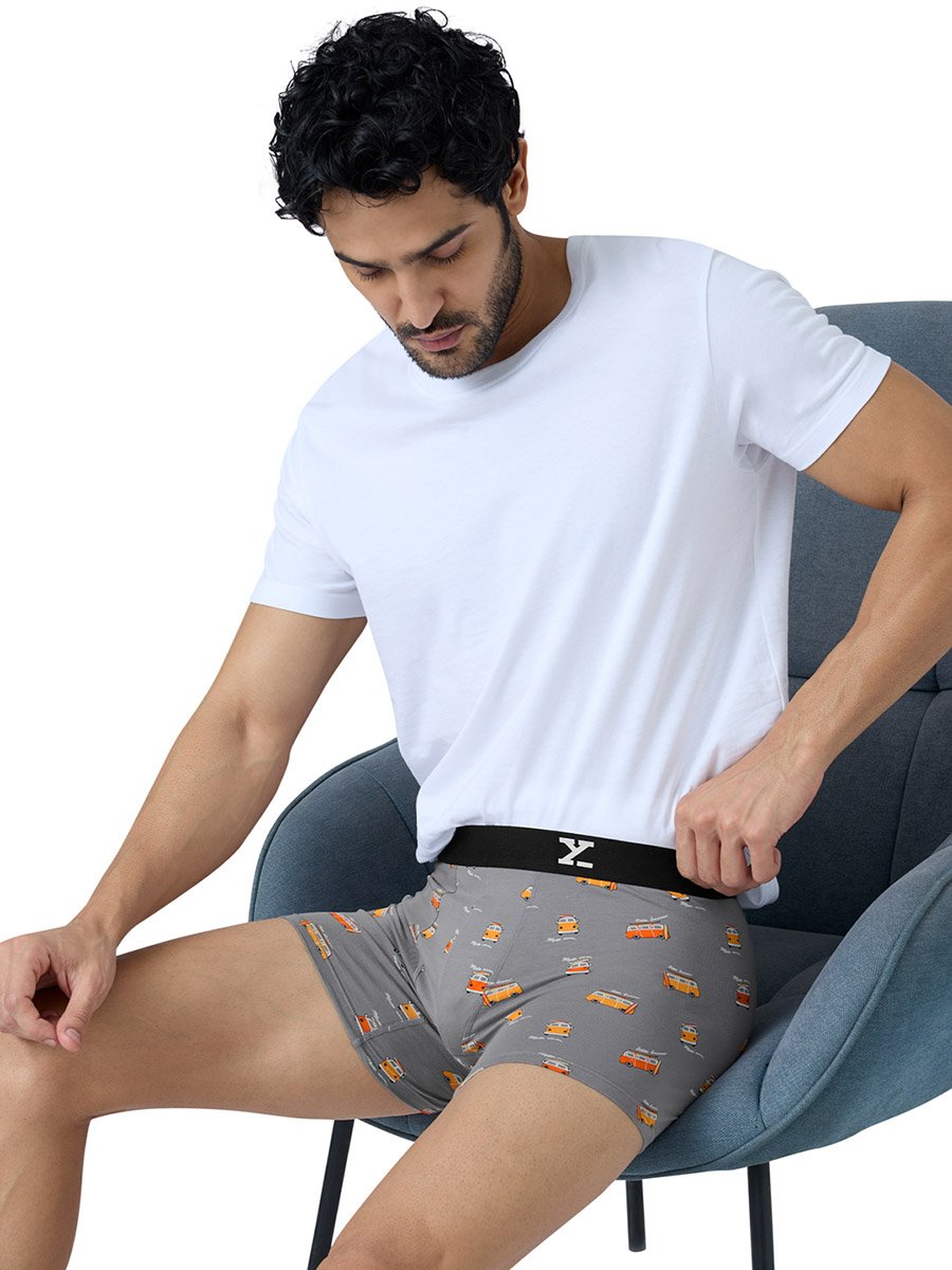 Pack of 2 - Men Surf Cotton Printed Trunks