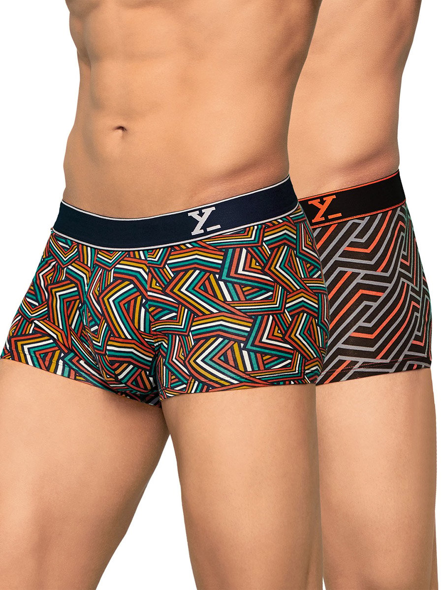 Pack of 2 - Men Printed Breathable Cotton Trunks