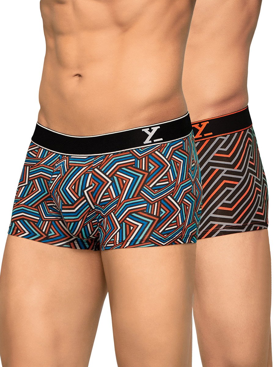 Pack of 2 - Men Printed Breathable Cotton Trunks