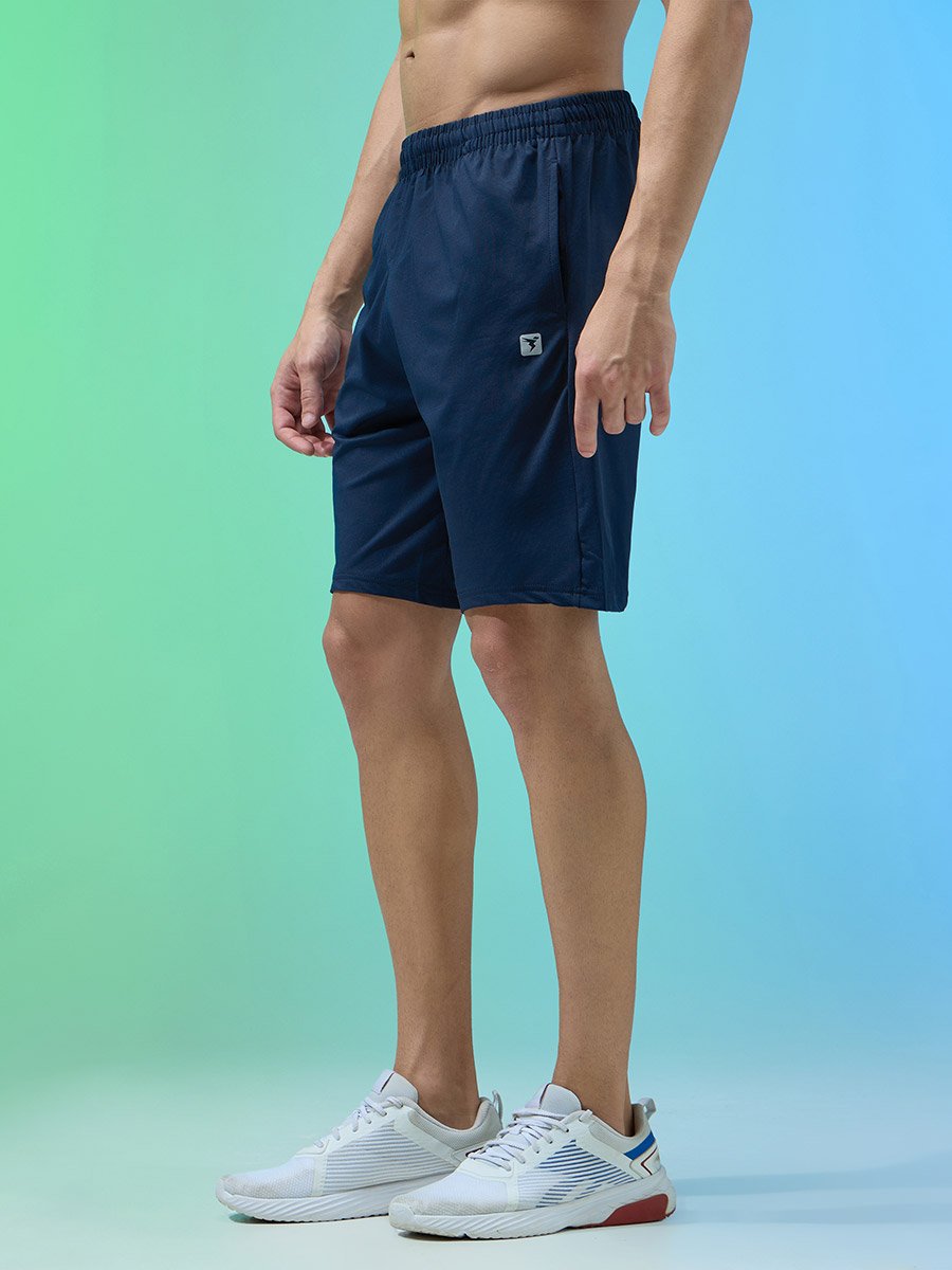 Men Melange Slim Fit  Sports Shorts with TECHNOLITE