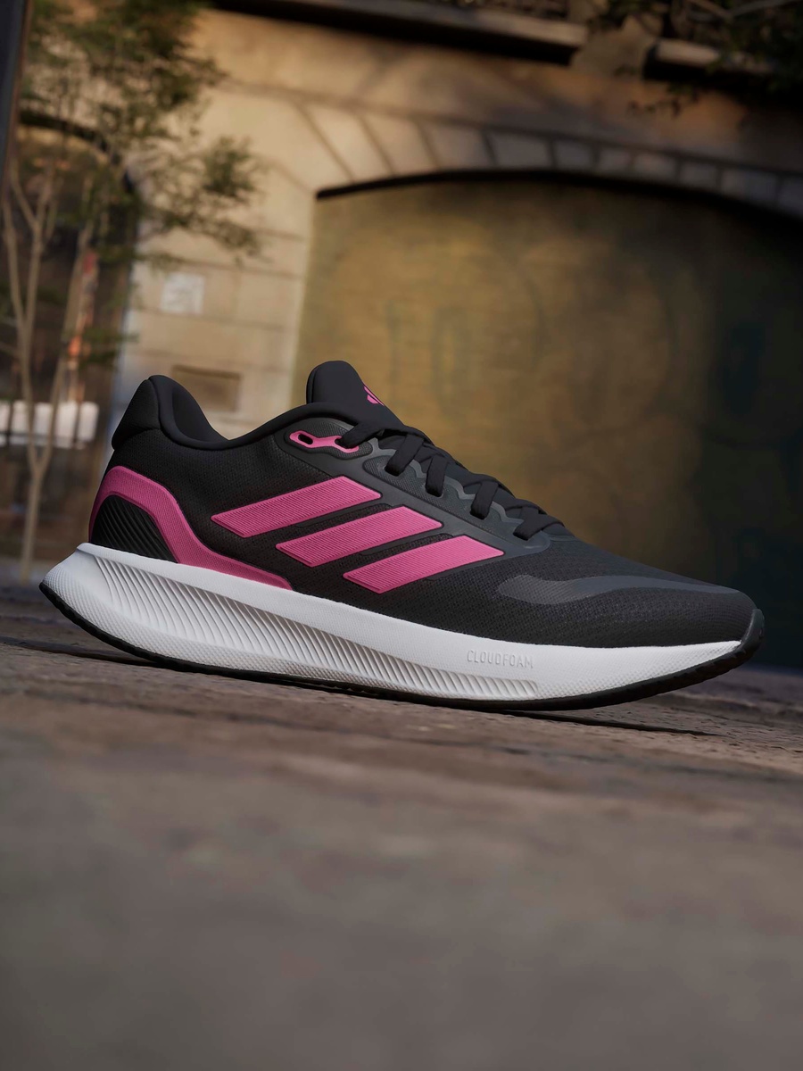 Women RUNFALCON 5 W 3-Stripe Panelled Lace-Up Running Shoes
