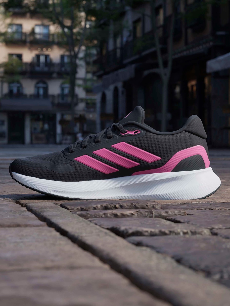 Women RUNFALCON 5 W 3-Stripe Panelled Lace-Up Running Shoes