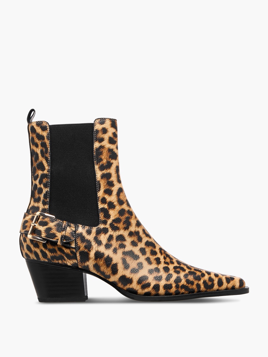 Women Slip-On Ankle Boots with Block Heels