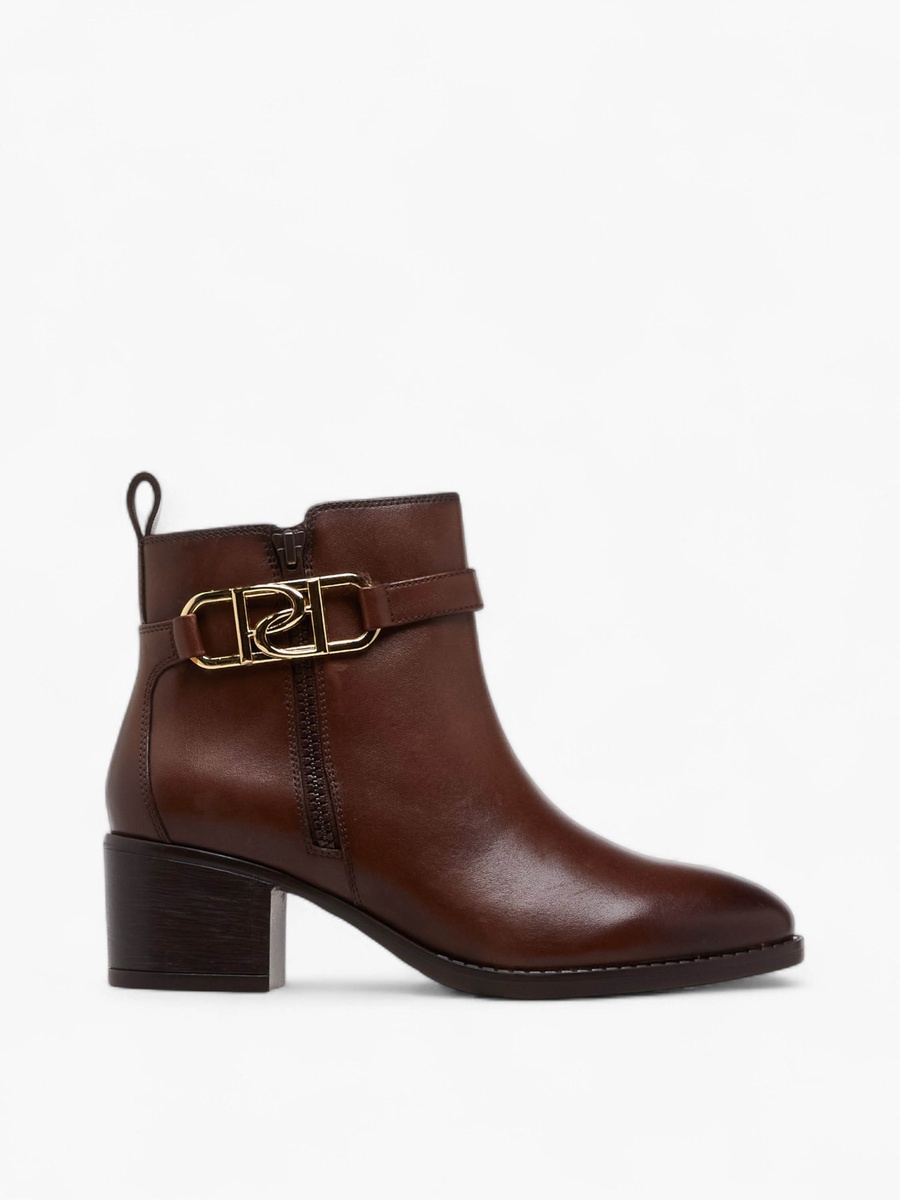 Women Buckle Accent Ankle Boots