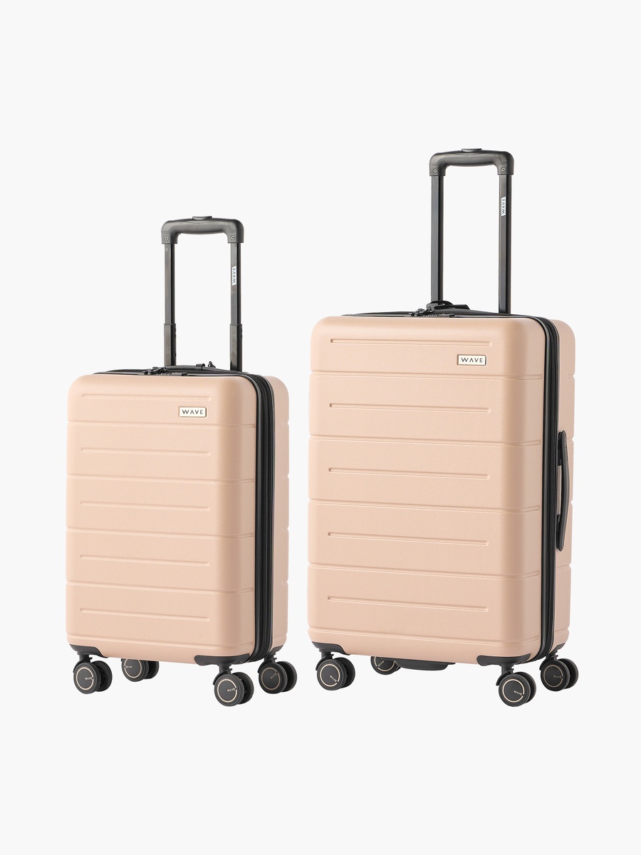 Textured Hardcase Luggage Trolley with Retractable Handle - 24 inches Check-in Bag - W 45 x D 28 x L 66 cm