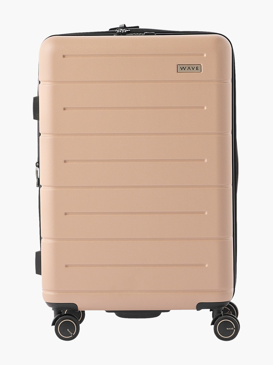 Textured Hardcase Luggage Trolley with Retractable Handle - 24 inches Check-in Bag - W 45 x D 28 x L 66 cm