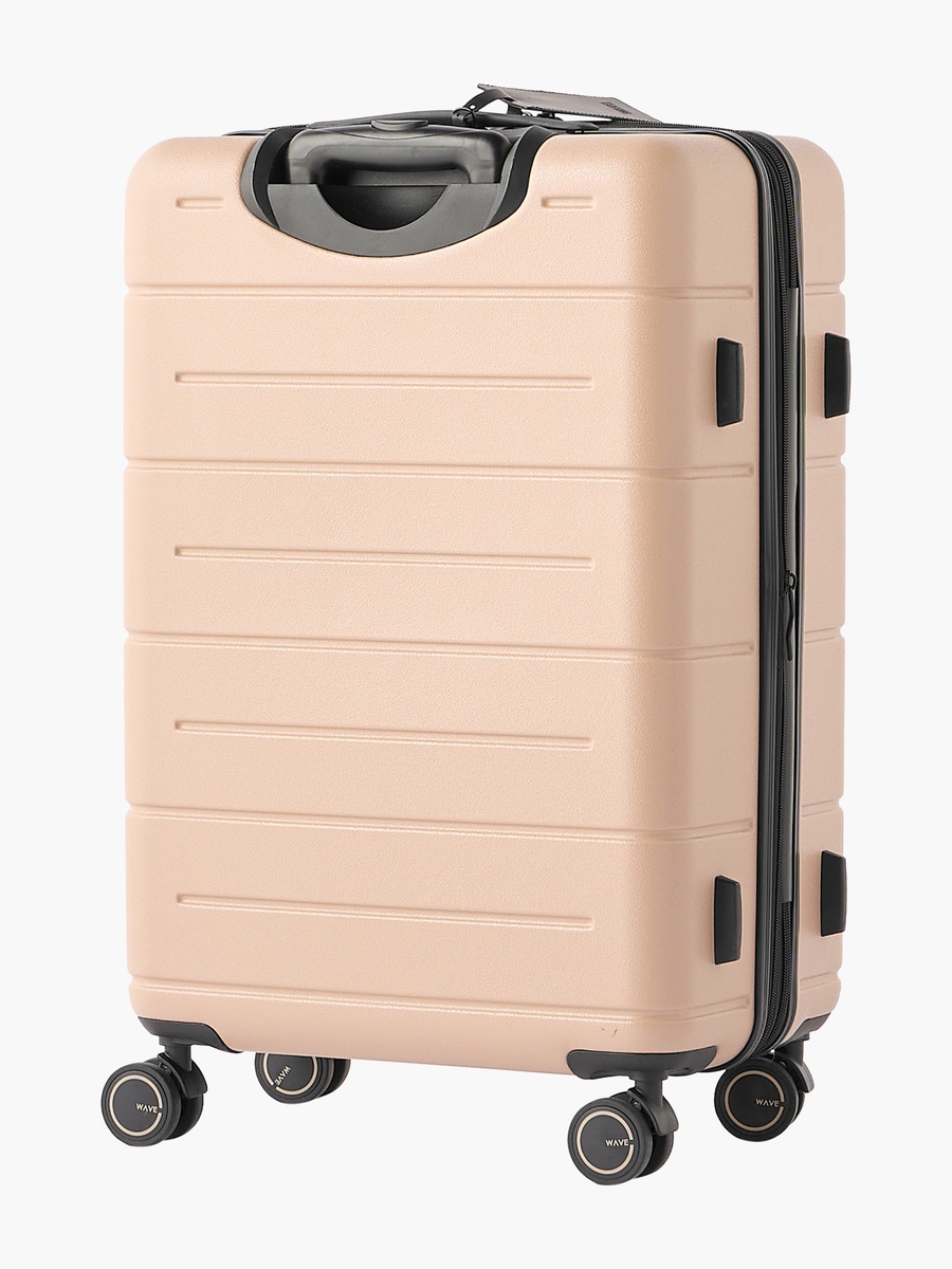 Textured Hardcase Luggage Trolley with Retractable Handle - 24 inches Check-in Bag - W 45 x D 28 x L 66 cm
