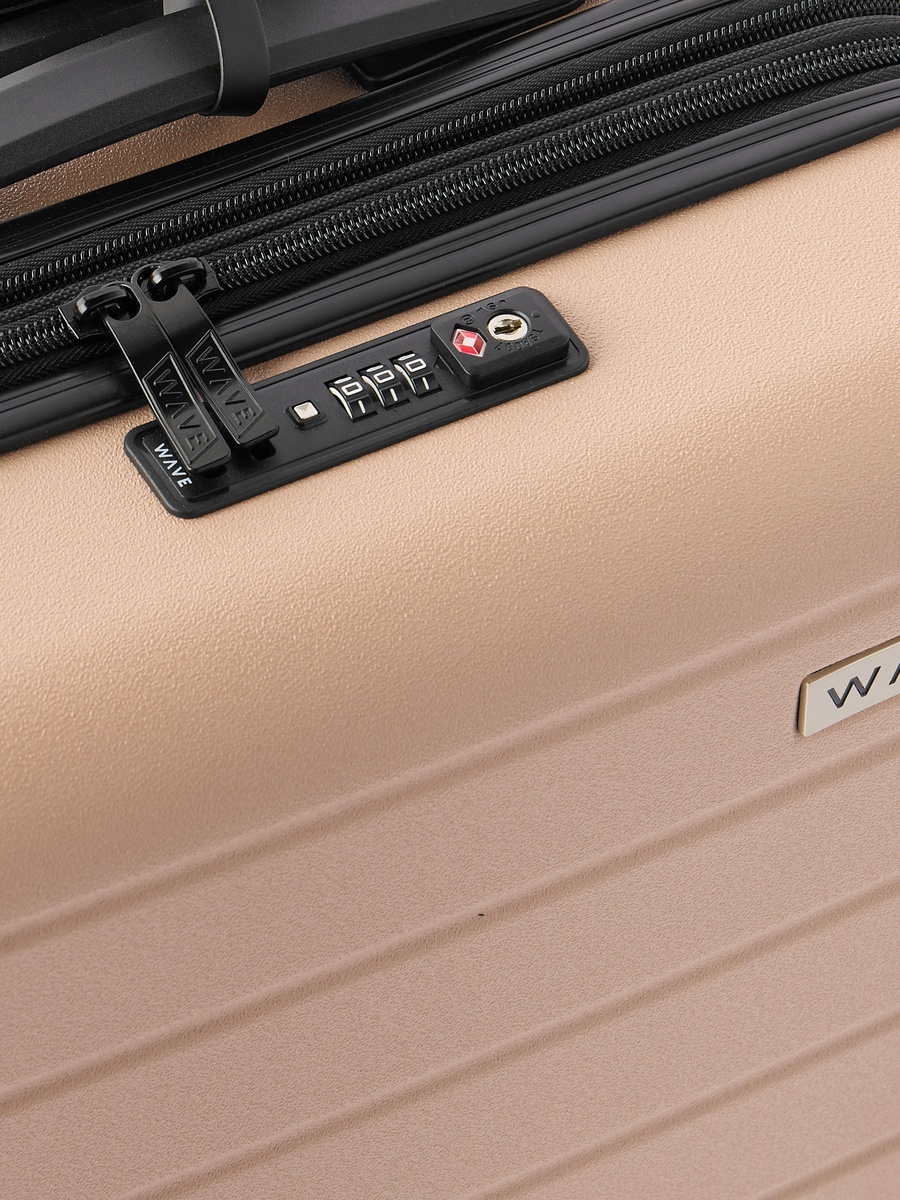Textured Hardcase Luggage Trolley with Retractable Handle - 24 inches Check-in Bag - W 45 x D 28 x L 66 cm
